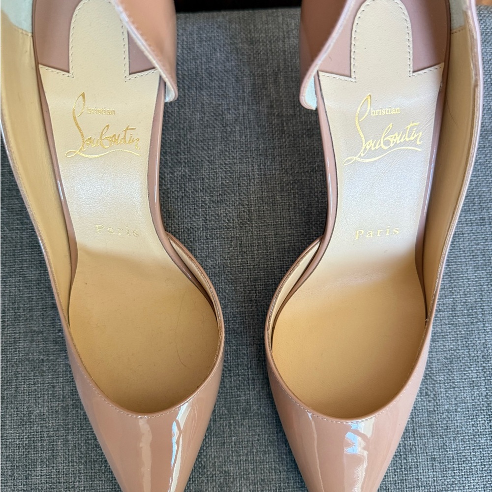 NWOT Christian Louboutin Nude Irizia 100mm Pointed Toe Pump - Picture 3 of 10